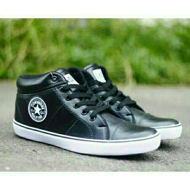 Sepatu Sekolah Casual Converse Waffle Trainer MD Runner Anak Hitam Putih Pria Cowok Laki Perempuan