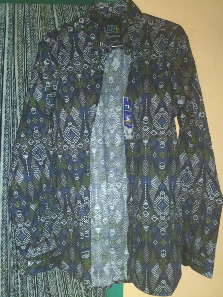 Dgm Fashion   Kemeja Batik Songket Lengan Panjang Casual Batik Pria Lengan Panjang Batik Songket