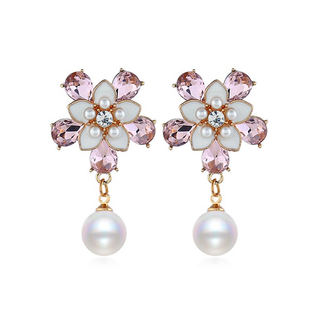 LRC Anting Tusuk Fashion Color Alloy Earrings F40639