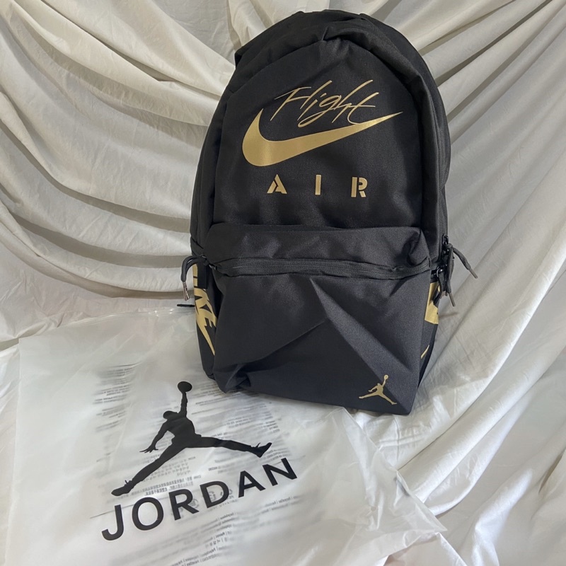 Bagpack / Ransel Jordan Flight Black Gold