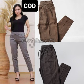  baggy  pant  jumbo  celana kain twill diamon wanita santai 