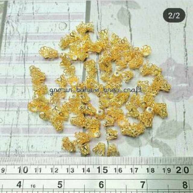 Mahkota / dudukan mutiara 8mm (+- 100pcs)