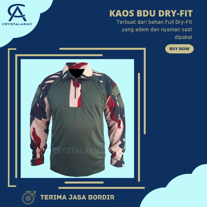 kaos bdu dryfit / kaos bdu loreng / kaos bdu tactical