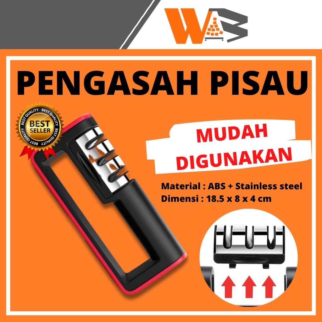 COD Alat Pengasah Asah Pisau Asahan Penajam Pisau Dapur Stainless D77