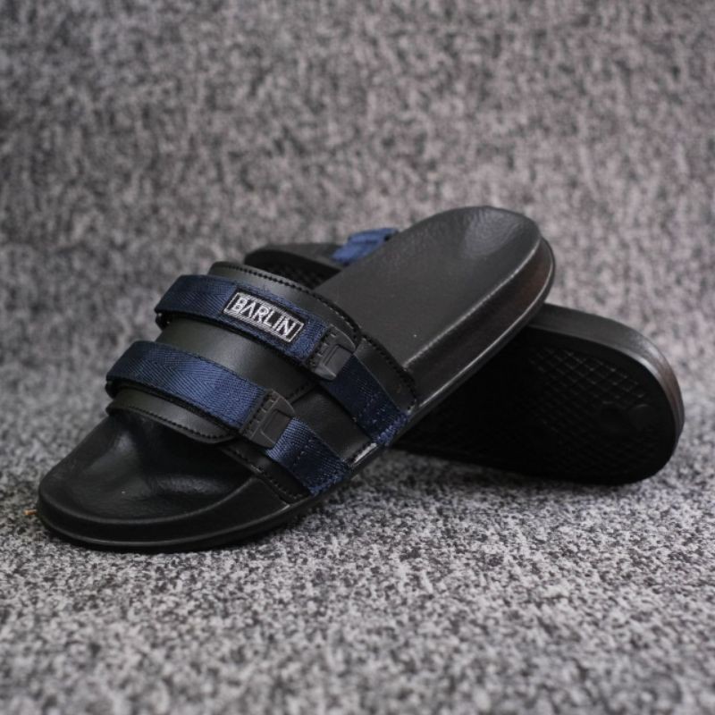 BARLIN GREY -Sandal Slide SALE SANDAL KASUAL PRIA SENDAL SLOP ORIGINAL KULIT KASUAL 2021