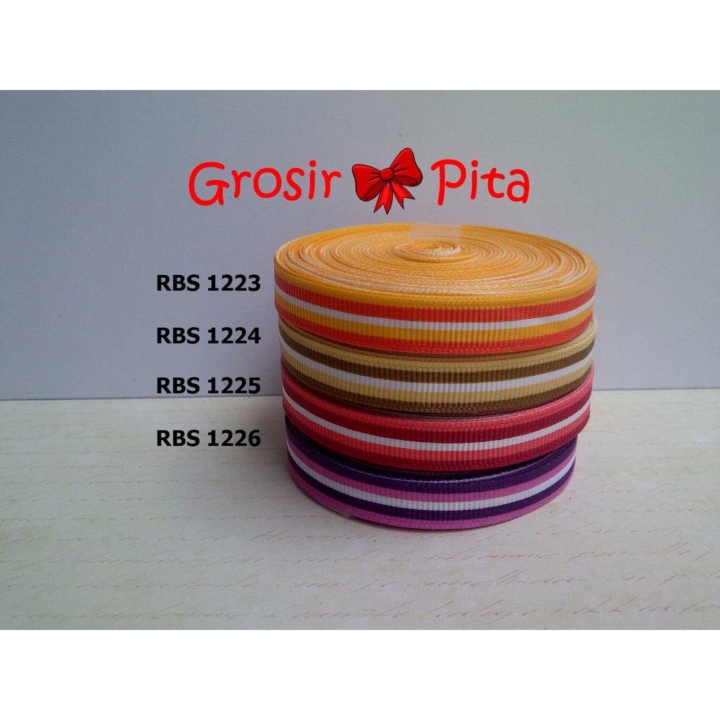 

(25 yard) Pita Grosgrain Motif RBS 1223,1224,1225,1226 | Toko Bahan Craft | Grosir Pita
