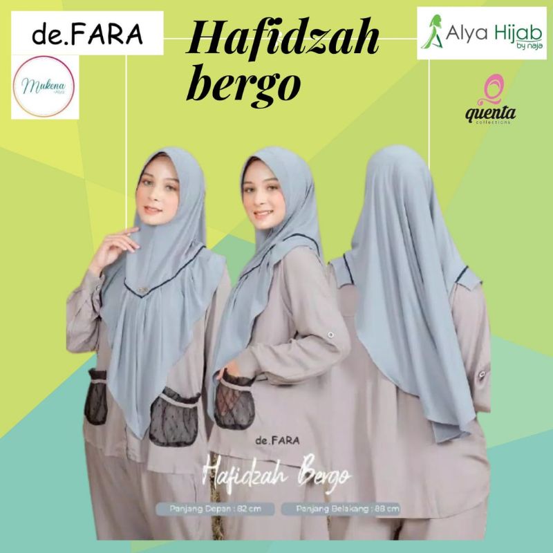 Hijab instan defara id hafidzah bergo Jersey premium terlaris |jilbab Alya hijab by naja pasmina