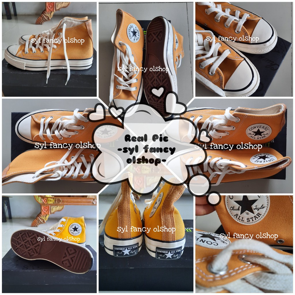 Sepatu Converse High/Hi Yellow Sunflowers 70s All Stars CT Original BNWB Sun Flowers