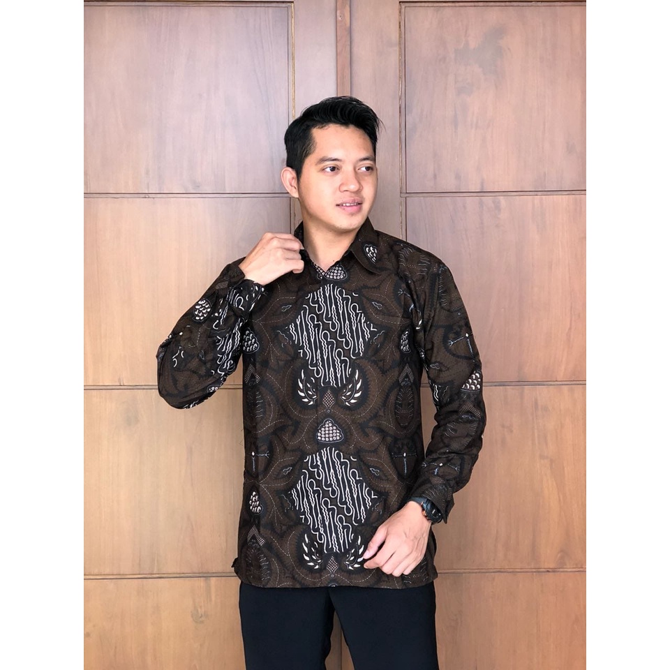 KHANSABATIK READY JUMBO COD | Kemeja Batik Pria Original Solo Lengan Panjang Terbaru Motif Terlaris Lapis Furing