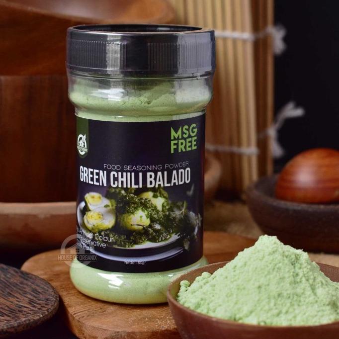 

House Of Organix Green Chili Balado 80 Gr Food Seasoning Powder