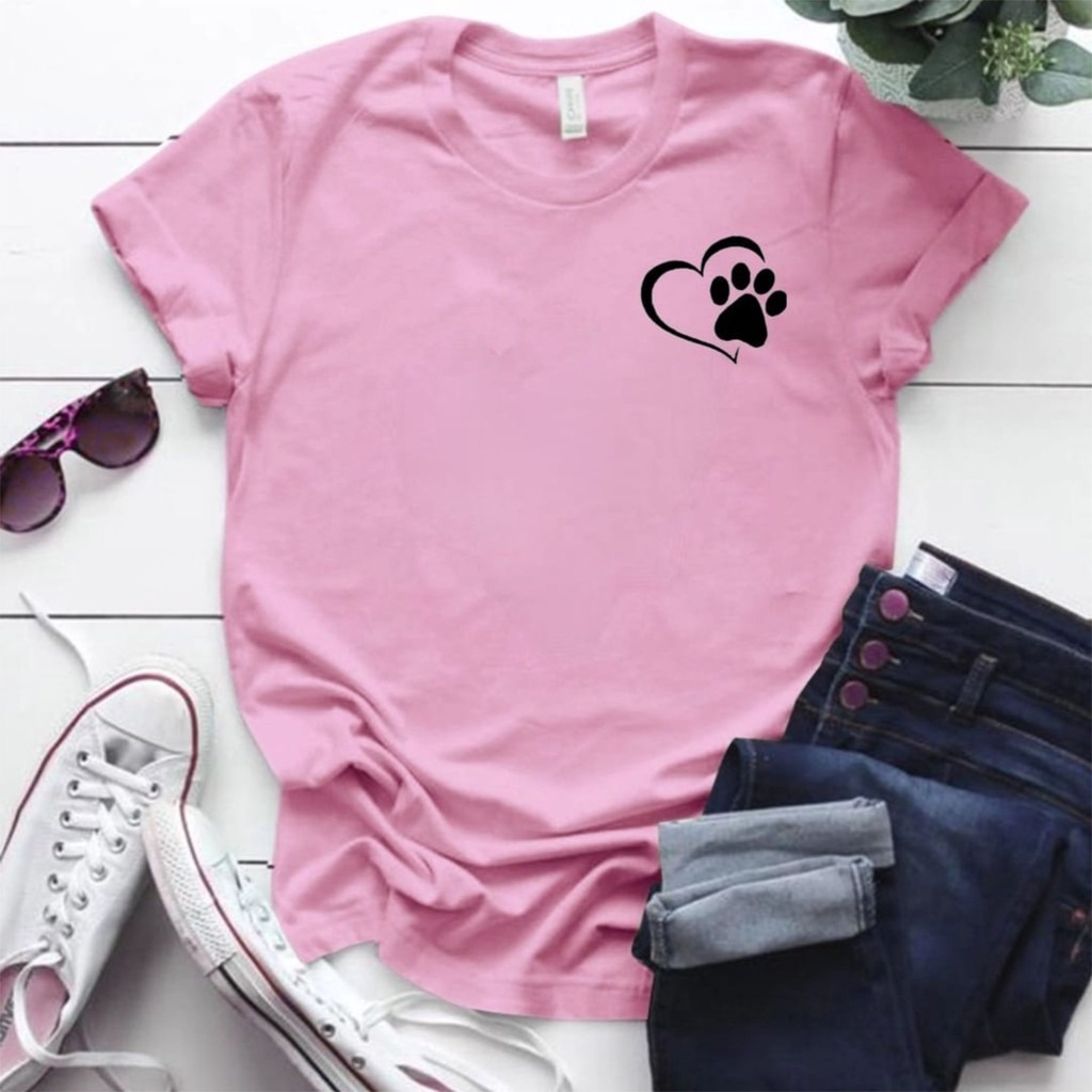 Kaos Wanita LOVE PAW / Tshirt Combed 30s Wanita / Tumblr Tee / Atasan Baju