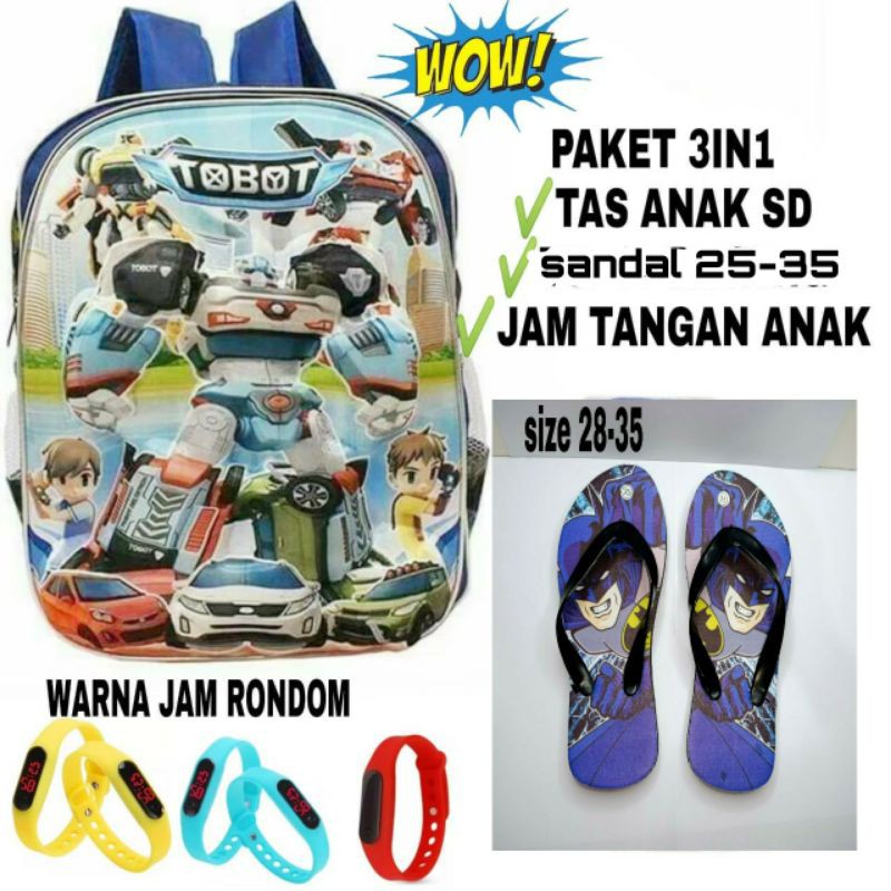 tas sekolah anak tk dan sd tas karakter tobot tas tobot ranger