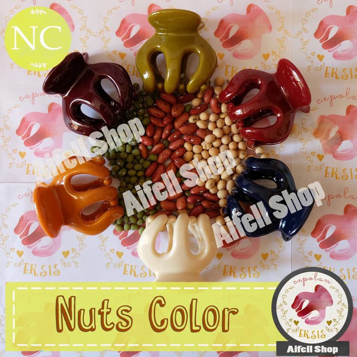 Jedai/ Jeday/ cepolan eksis/ jepitan rambut anti badai ORIGINAL impor THAILAND NUTS COLOR/NC