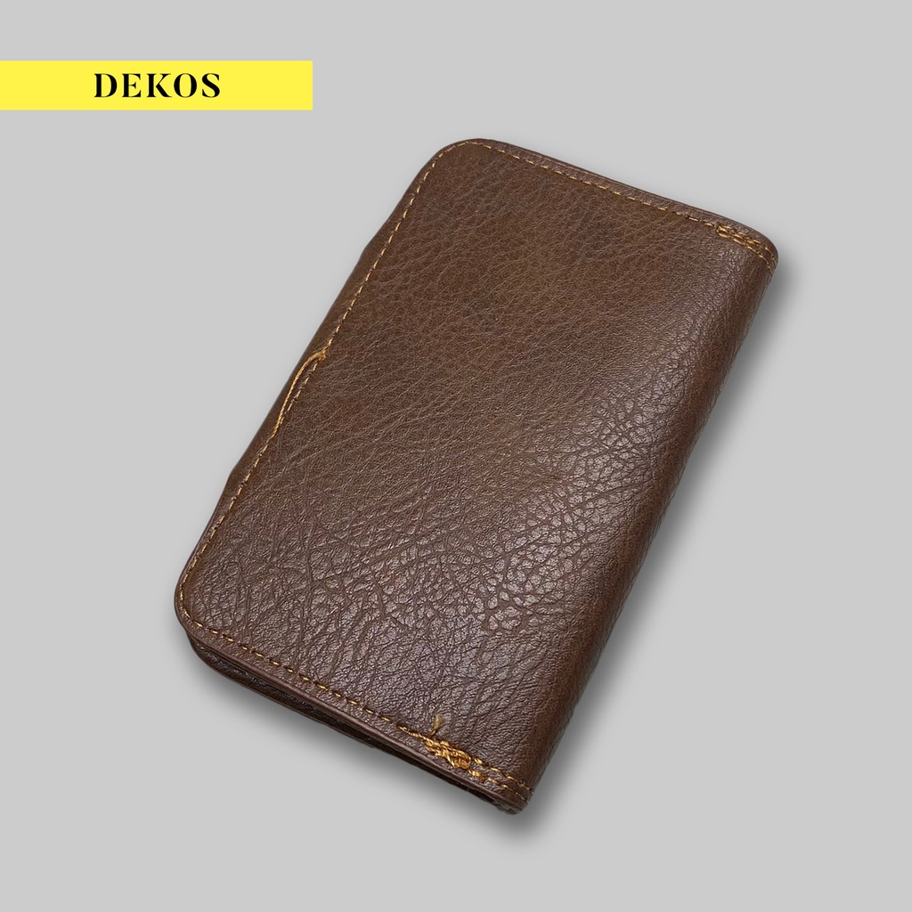 Dompet Kulit Pria Dekos - Lipat Dompet Kulit Men Fashion Leather Wallet