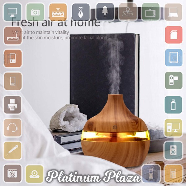 Taffware 51500difier Aroma Essential Oil Diffuser 300ml - Humi KJR-J003 - Wooden`2L4GEL-