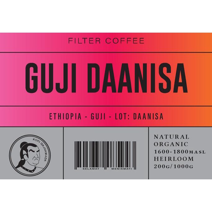 

Ethiopia Guji Shakiso Lot: Daanisa Natural Organic 200gr