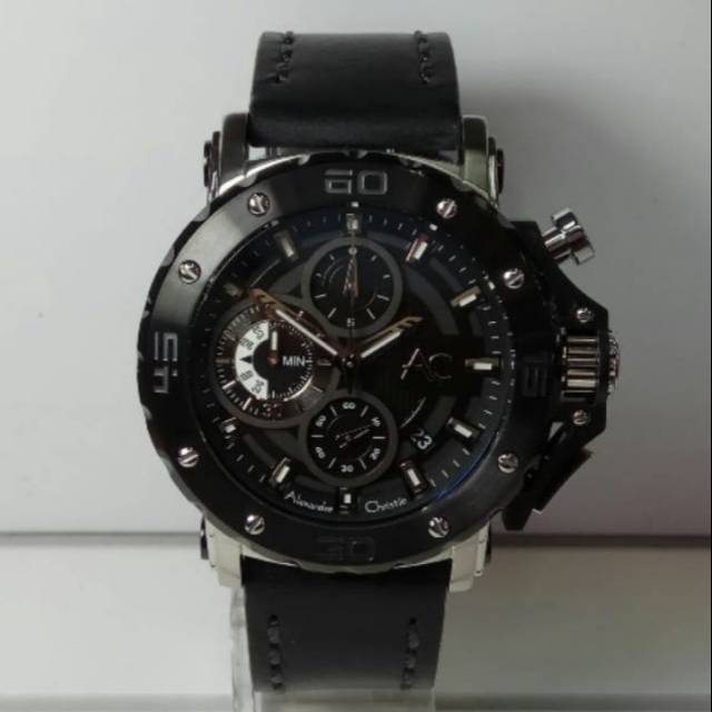 Jam Tangan Alexandre Christie AC 9205 Pria / AC9205 M Silver Blk Original