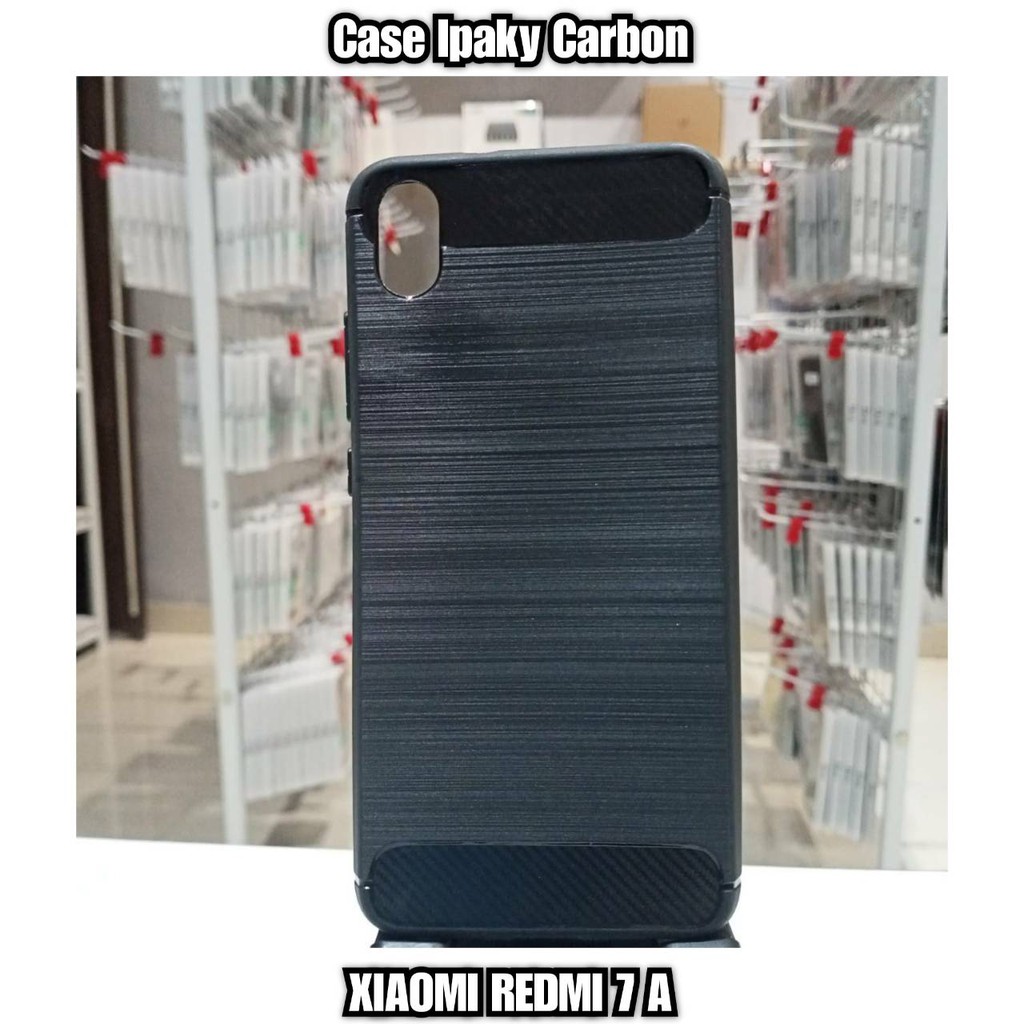 Case REDMI 7 8 7A 8A NOTE 7 Softcase iPAKY Carbon - Hitam