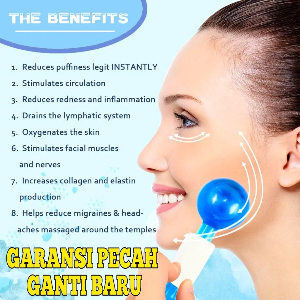 SUPPLIERNESIA - Ice Globes Roller / Glitter / Beauty Crystal Ball Glitter Original / Alat Pencerah Wajah / Ice Globes Facial Roller Glitter / Alat Pijat Muka / Ice Globes