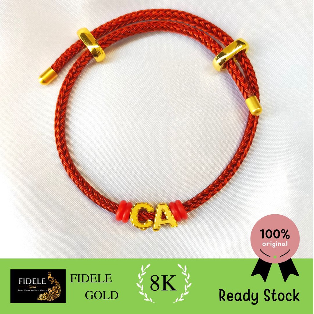 Gelang Charm Huruf 2 Huruf Gelang Charm Emas Asli Kadar Muda 375