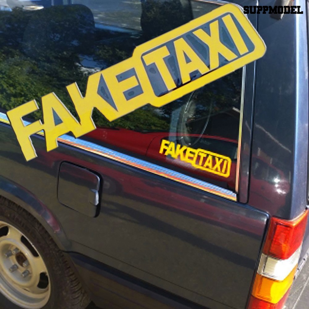 Sl Stiker Tulisan FAKE TAXI Untuk Dekorasi Mobil