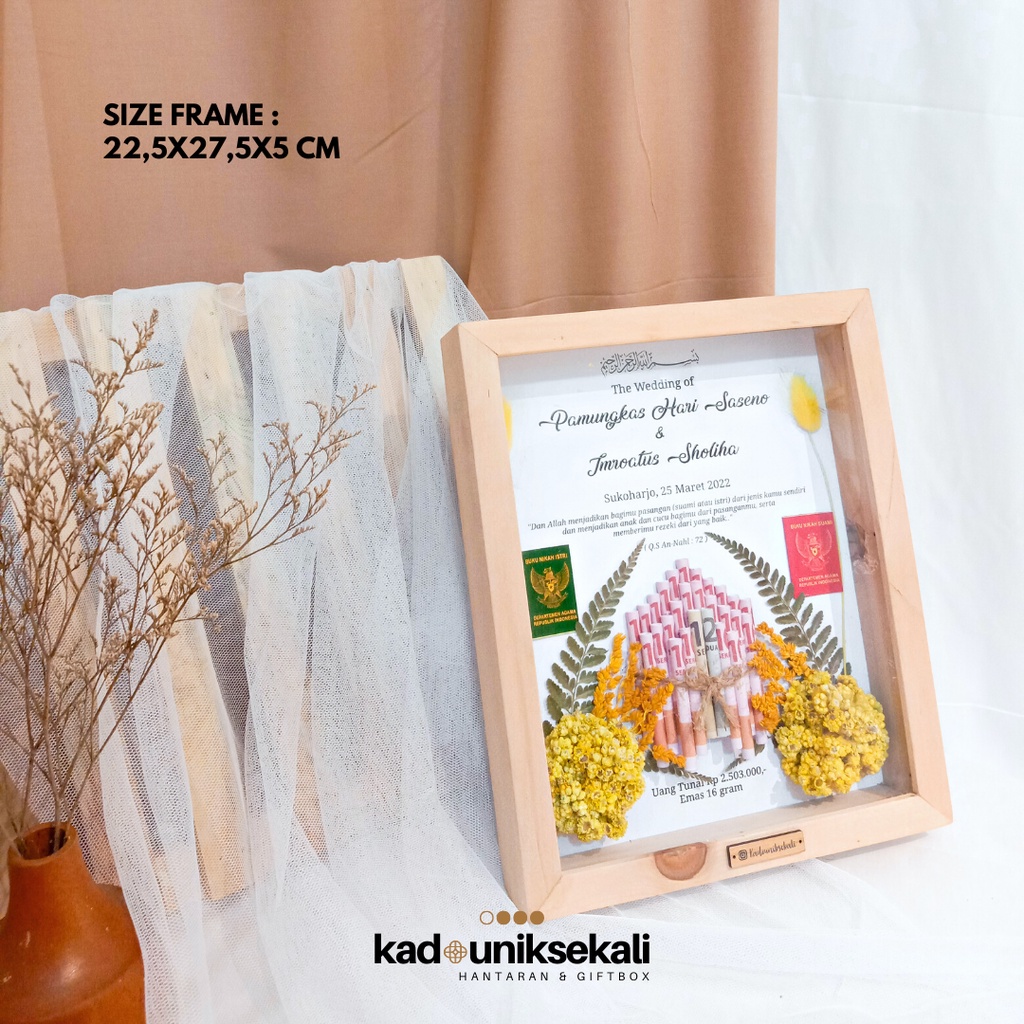 Bingkai Mahar Uang 10R  / Mahar Pernikahan / Frame Mahar 3D Pop Up