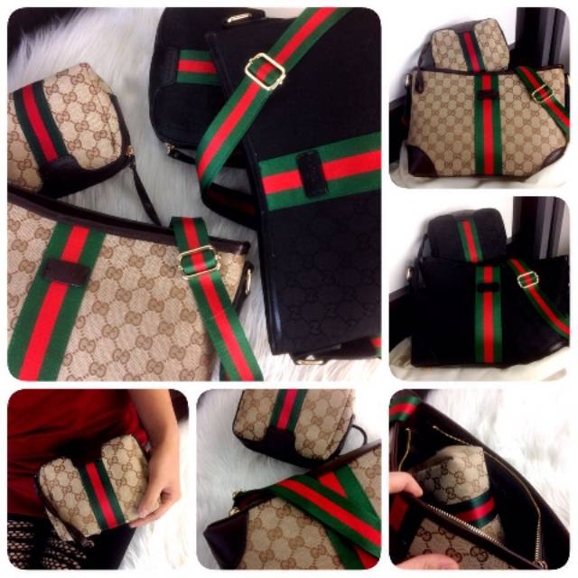 Tas GUCCI GG Vintage Canvas Crossbody (2 in 1) #1815