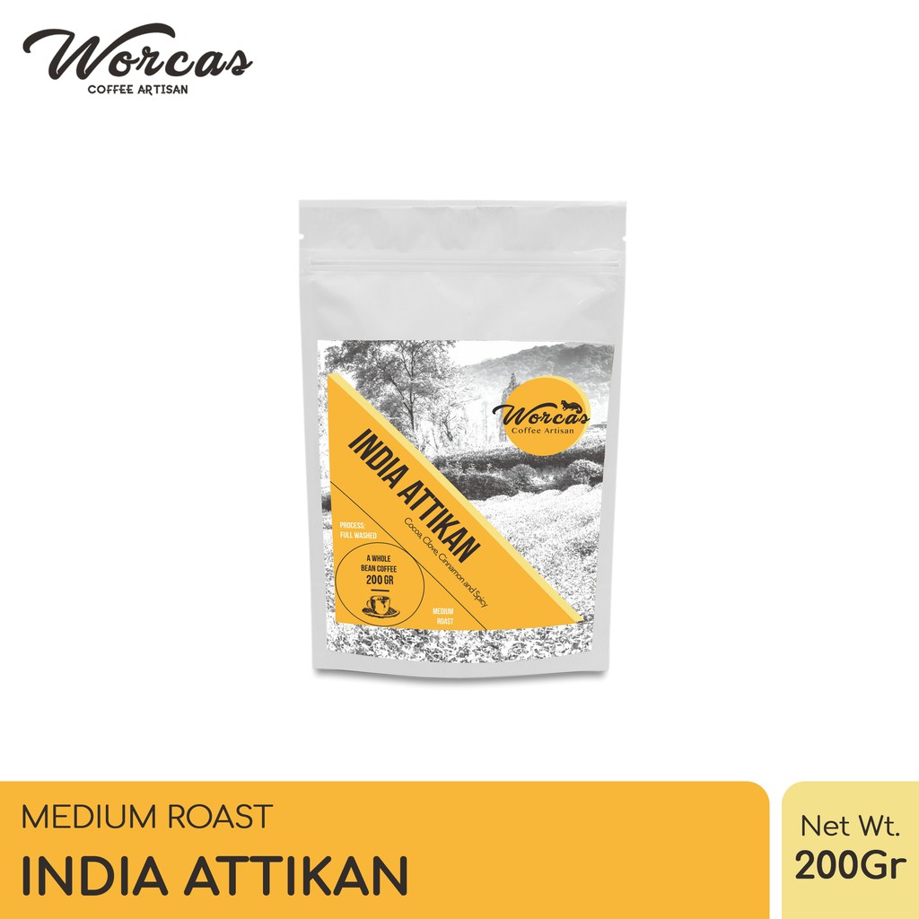 

WORCAS Kopi Arabika India Attikan 200 Gram - Medium Roast