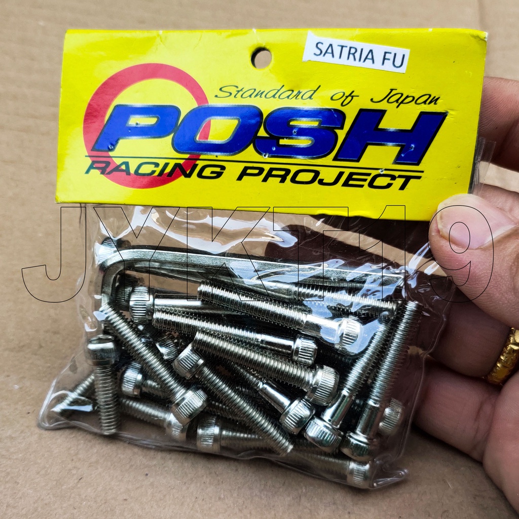 Baut blok mesin Satria FU full set isi 24pcs free kunci L