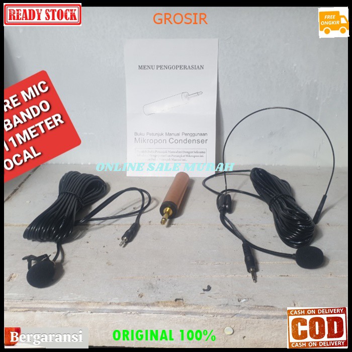 G61 Shure mic kabel headset jepit clip on kancing kerah baju condesor bando klip mik cable profesional pro vocal vokal karaoke mikrophone microphone audio sound system panggung dj studio sensitif aux YOUTUBER  BISA DIGUNAKAN SEGALA JENIS AUDIO  BISA JG BU