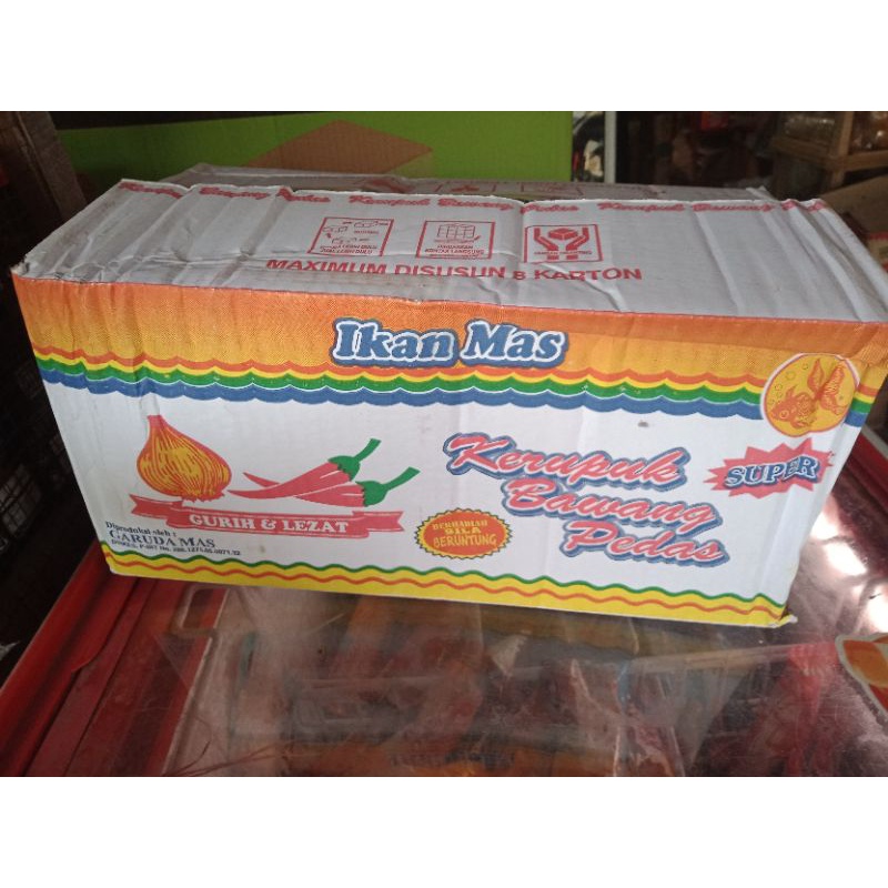 

Kerupuk Bawang Pedas 1 Dus 6 Pack x 20 Pcs