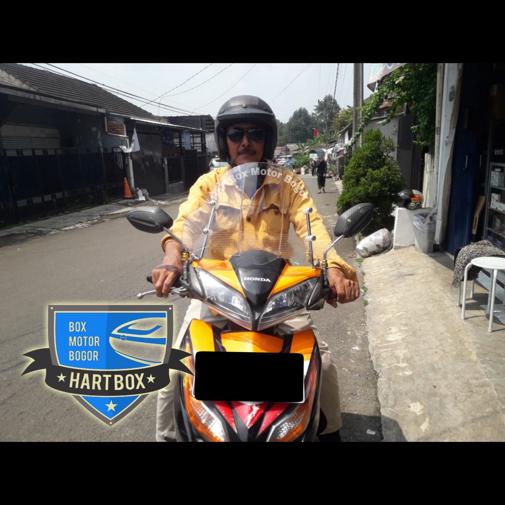 Windshield Visor Honda Beat New FI Scoopy Universal Kaca Tameng Angin Motor
