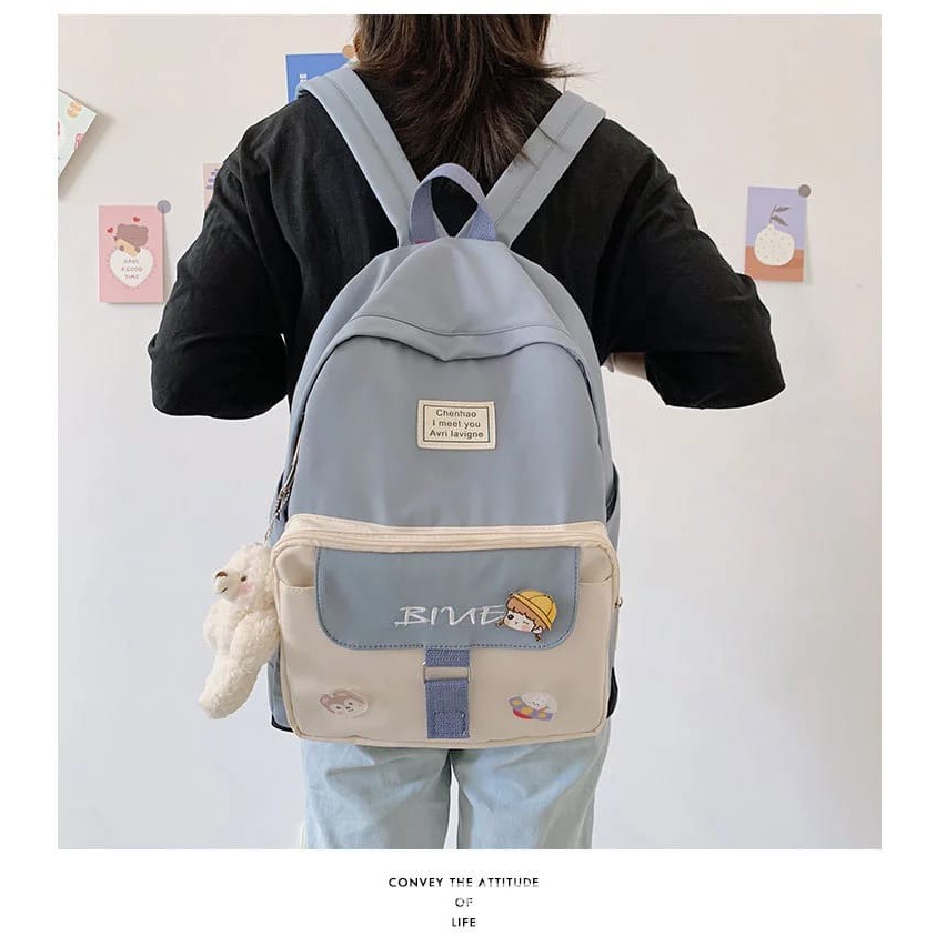RH BAGS (COD) Tas Ransel Anak Sekolah Perempuan Trend Korea Kpop Tas Punggung Anak Remaja Terbaru Kekinian