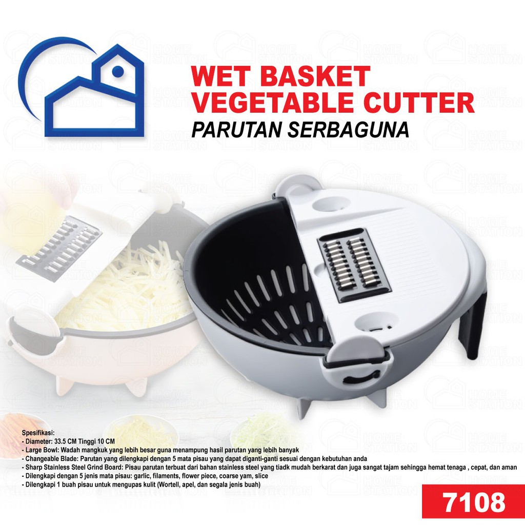 Parutan serbaguna 5set pisau parut Vegetable cutter / wet basket / Parutan Sayur Alat Pemotong Sayuran Serbaguna 7005