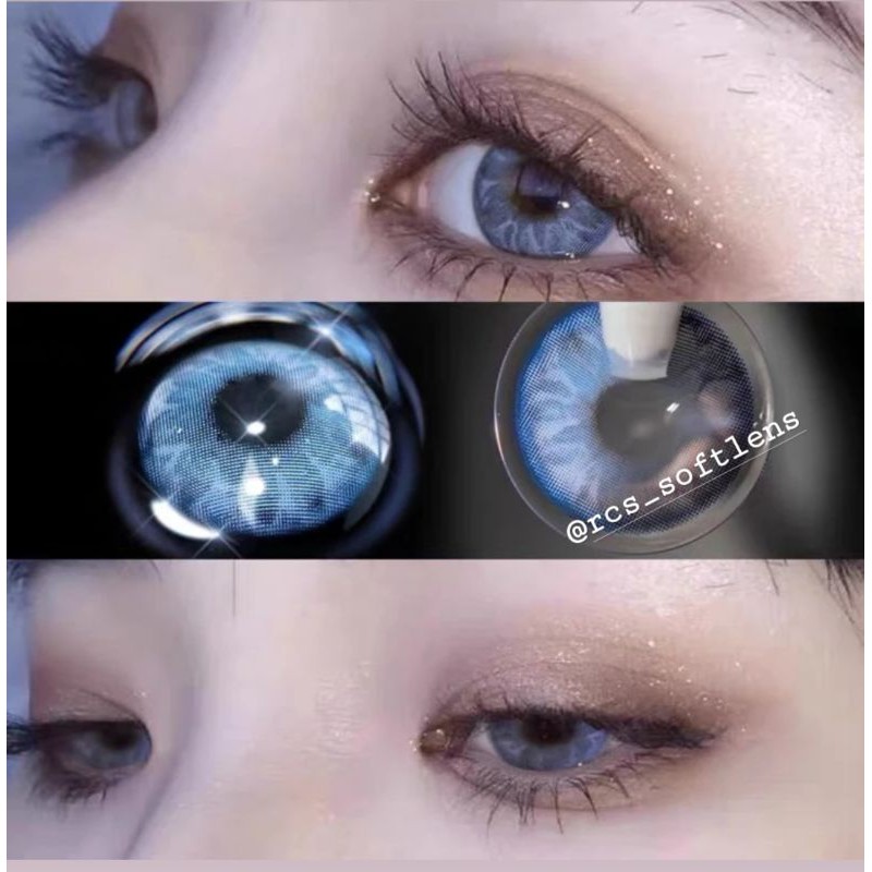 RCS ✅ BACA DESKRIPSI  softlens KPOP softlens ungu biru minus -1.00 s/d minus -6.00