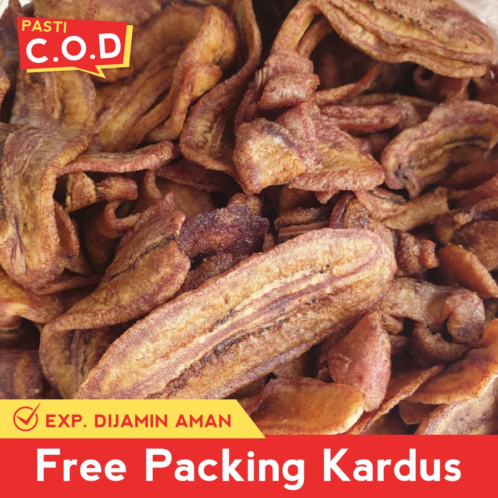 

snack kiloan keripik pisang oven 250 gram makanan ringan cemlan camilan enak renyah manis gurih