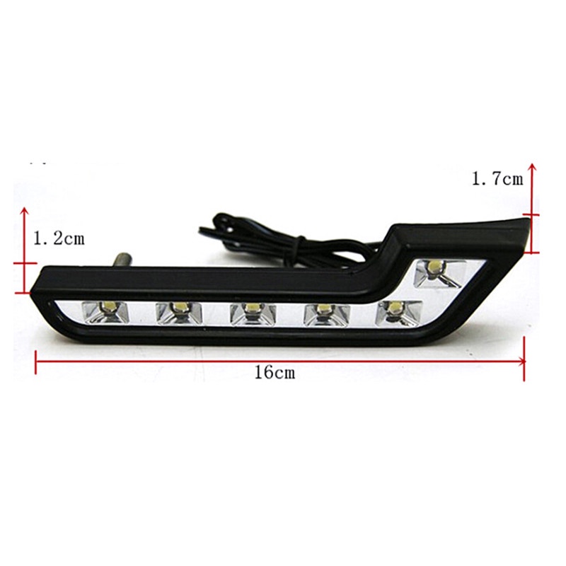 &lt; E2id &amp; &gt; 2Pcs Lampu led 6smd 12v Untuk DRL / Fog Lamp Mobil