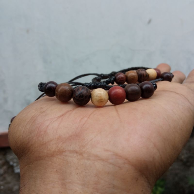 Gelang 7 chakra | gelang 7 kayu bertuah nusantara | nagasari, dewandaru, stigi, kalimosodo, liwung m