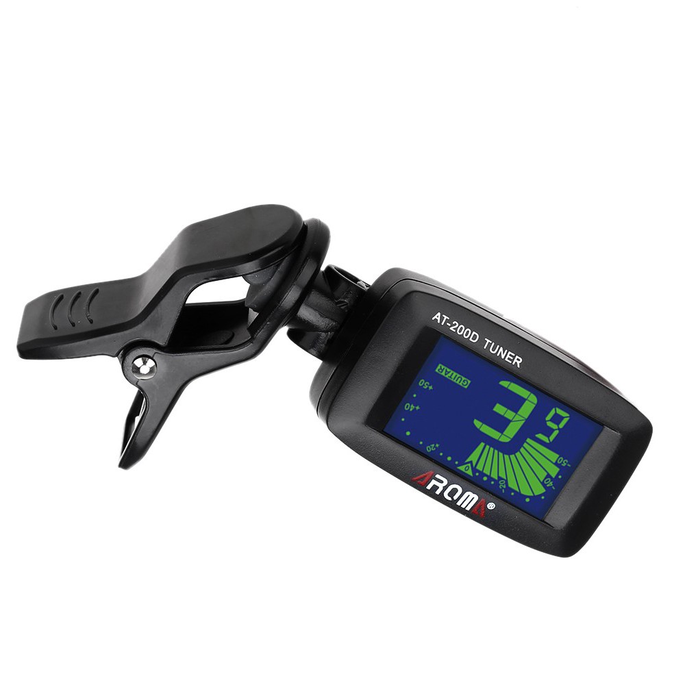 Tuner Guitar Aroma AT-200D Clip-on Tuning for Gitar, Bass, Ukulele