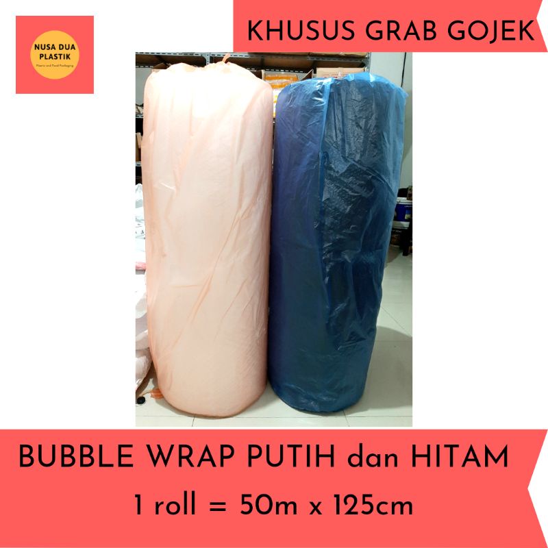 

Bubble Wrap 1 roll 50meter Hitam Putih polysel plastik gelembung