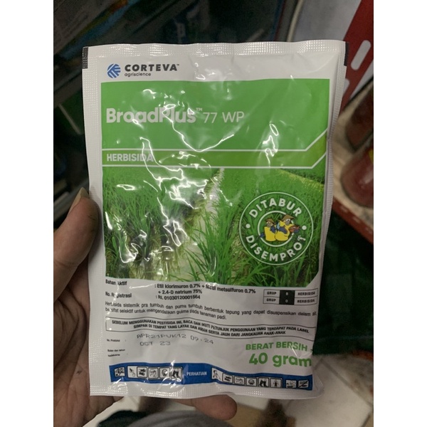 Herbisida sistemik Broad plus Plus 77 WP AllyPlus- 40 gr pembasmi rumput pada padi.