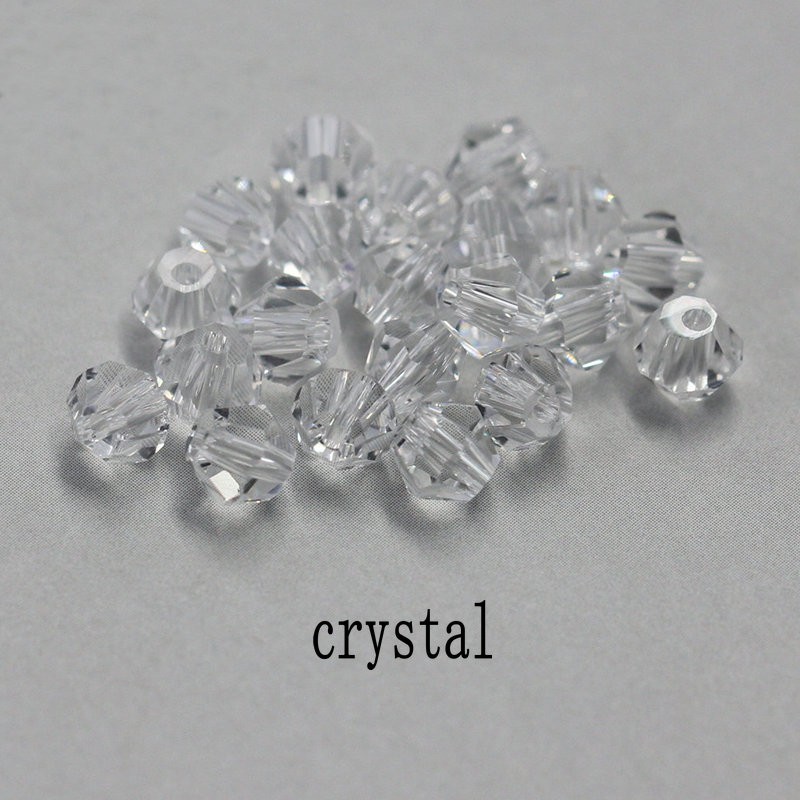 Bicone Beads Glass Beads  4mm 6mm shiny Kristal beads 5328 untuk gelang DIY Membuat Perhiasan