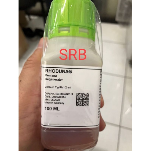 rhoduna regenerator, eceran 10 mili buat penambahan kadar rhodium.