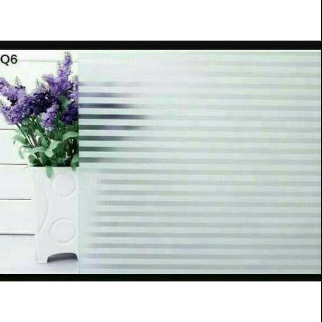 stiker kaca sticker kaca motif garis 1cm