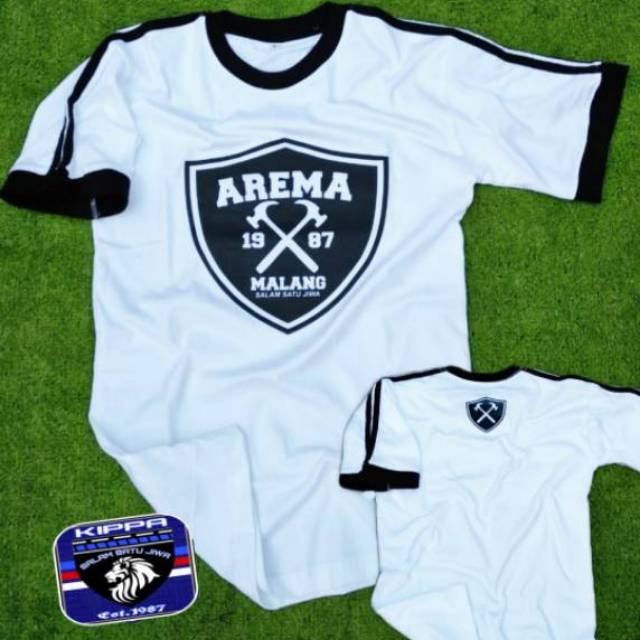 Kaos arema 1987 strip lengan