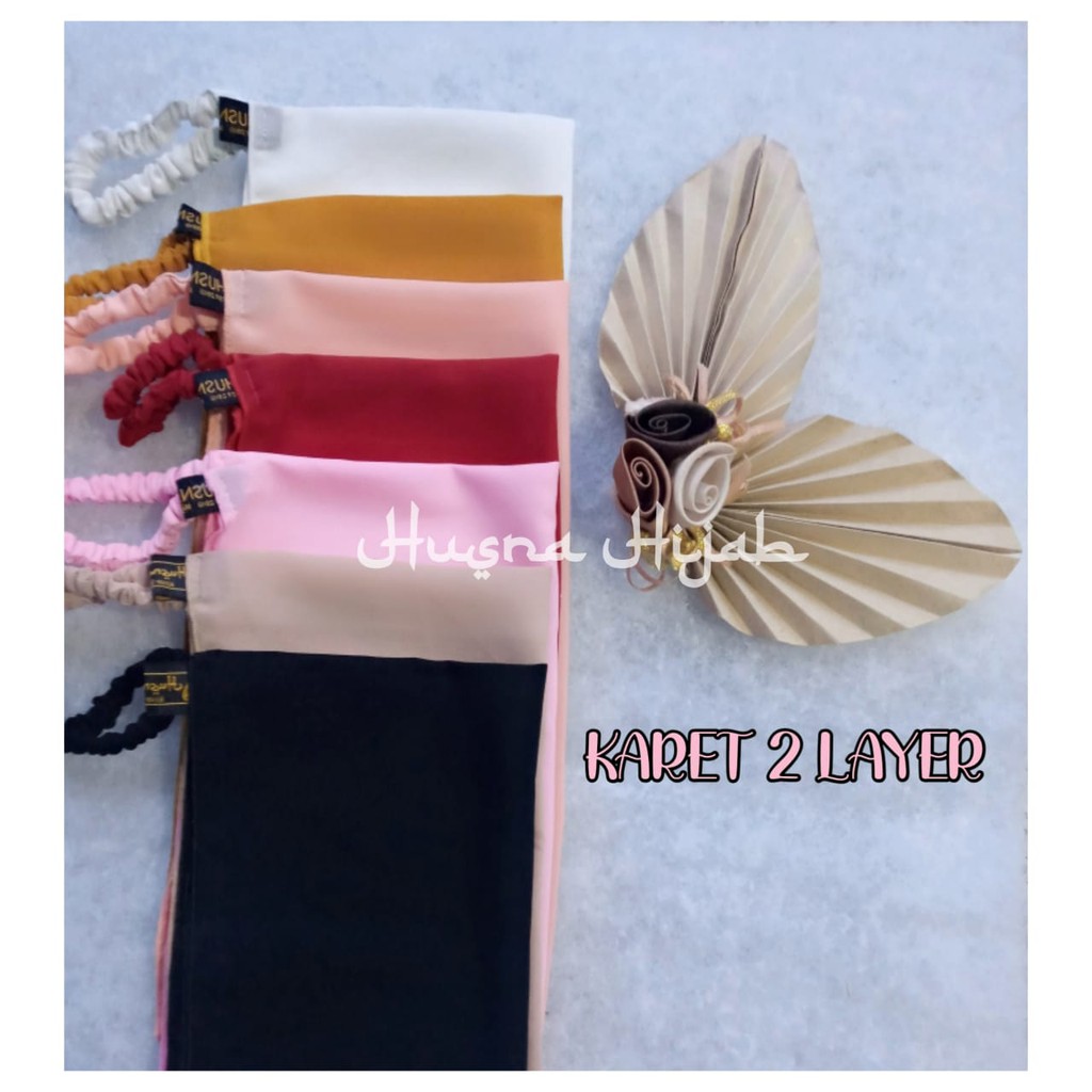 [HUSNA HIJAB] Cadar Karet 2 Layer Dewasa / Cadar Karet 2 Layer Wolfis / Cadar Karet / Cadar 2 Layer