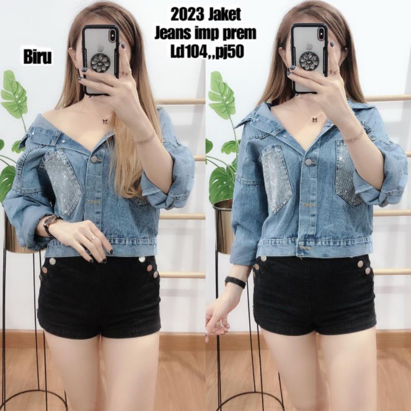 2023 Jaket jeans wanita import premium