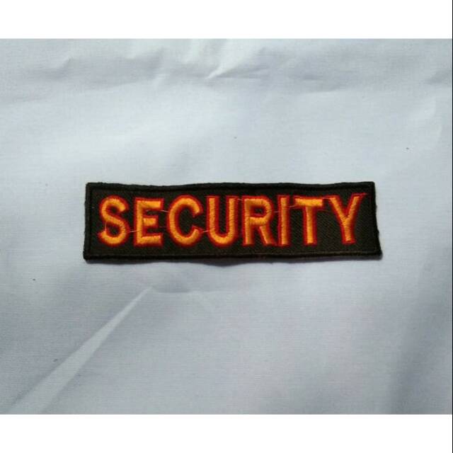 (SIAP DIKIRIM)Bordir security label tulisan