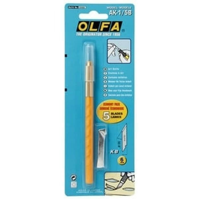 

Eklusif Cutter Ak-1/5B Art Knife With 5 Blades Olfa Diskon