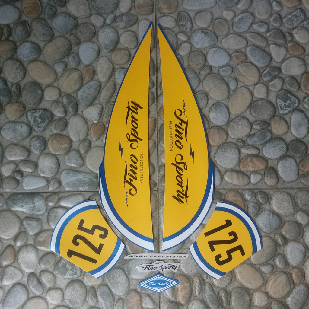 stiker striping motor fino 125 sporty 2018 biru
